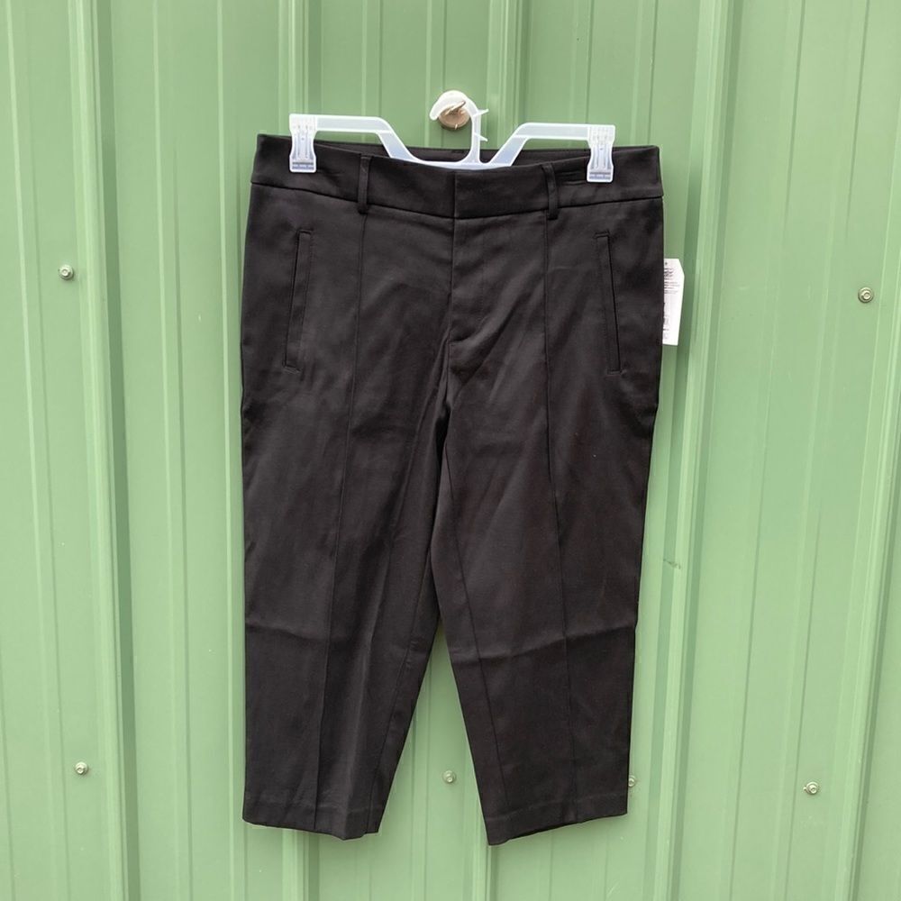WOMEN’S Pull-On Stretch Comfy Black Capri Pants Size 12